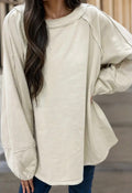 Oversized Crewneck in Cream