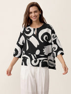Linen Layered Asymmetric Top NOREEN (online only)