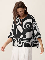 Linen Layered Asymmetric Top NOREEN (online only)