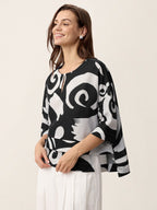 Linen Layered Asymmetric Top NOREEN (online only)