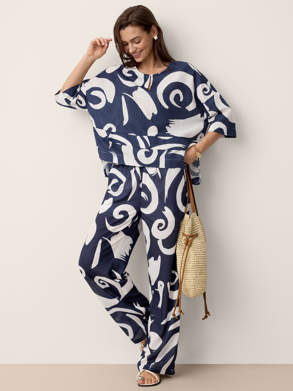 Linen Layered Asymmetric Top NOREEN (online only)