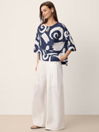 Linen Layered Asymmetric Top NOREEN (online only)