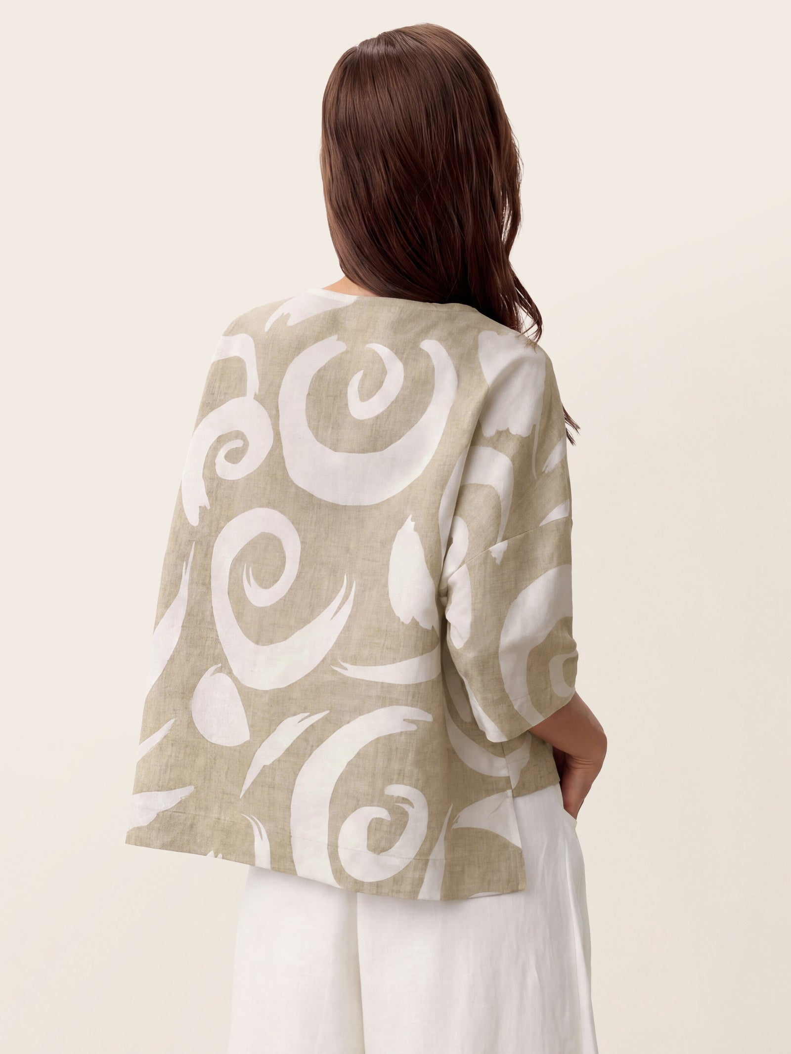 Linen Layered Asymmetric Top NOREEN (online only)