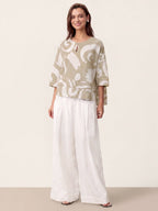 Linen Layered Asymmetric Top NOREEN (online only)