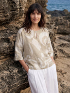Linen Layered Asymmetric Top NOREEN (online only)