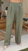 Linen Wide Leg pant BOHO Boutique Cheney Spokane Washington