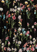 Margaret Floral Embroidered Midi Dress Black (online only)