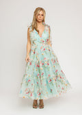 Margaret Floral Midi Dress Green (online only)