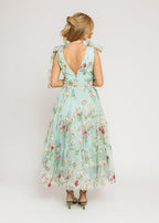 Margaret Floral Midi Dress Green (online only)