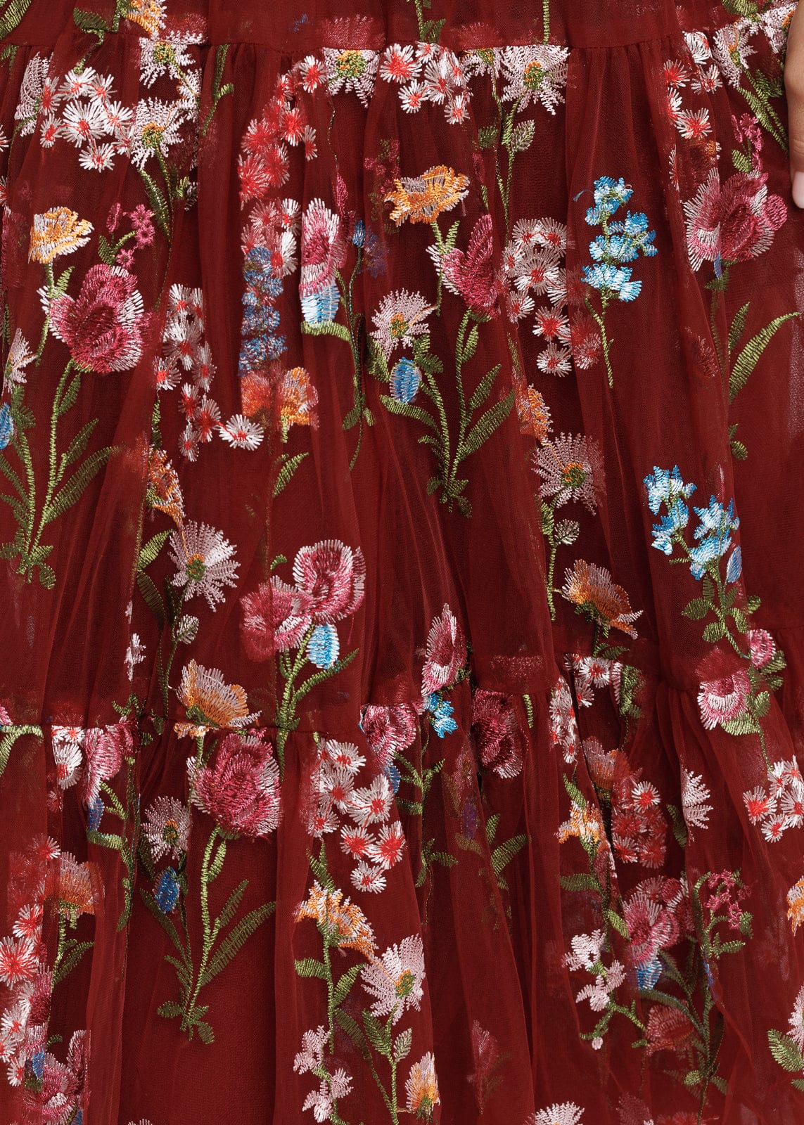 Margaret Floral Midi Dress Red (online only)