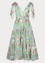 Margaret Floral Midi Dress Green (online only)