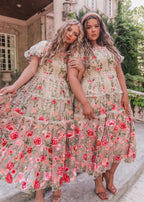 Rose Dress Midi - Cream (online only)