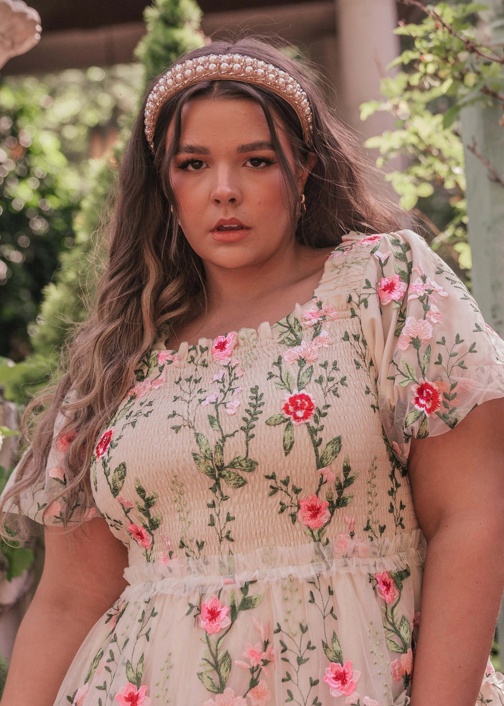 Rose Dress Midi - Cream (online only)
