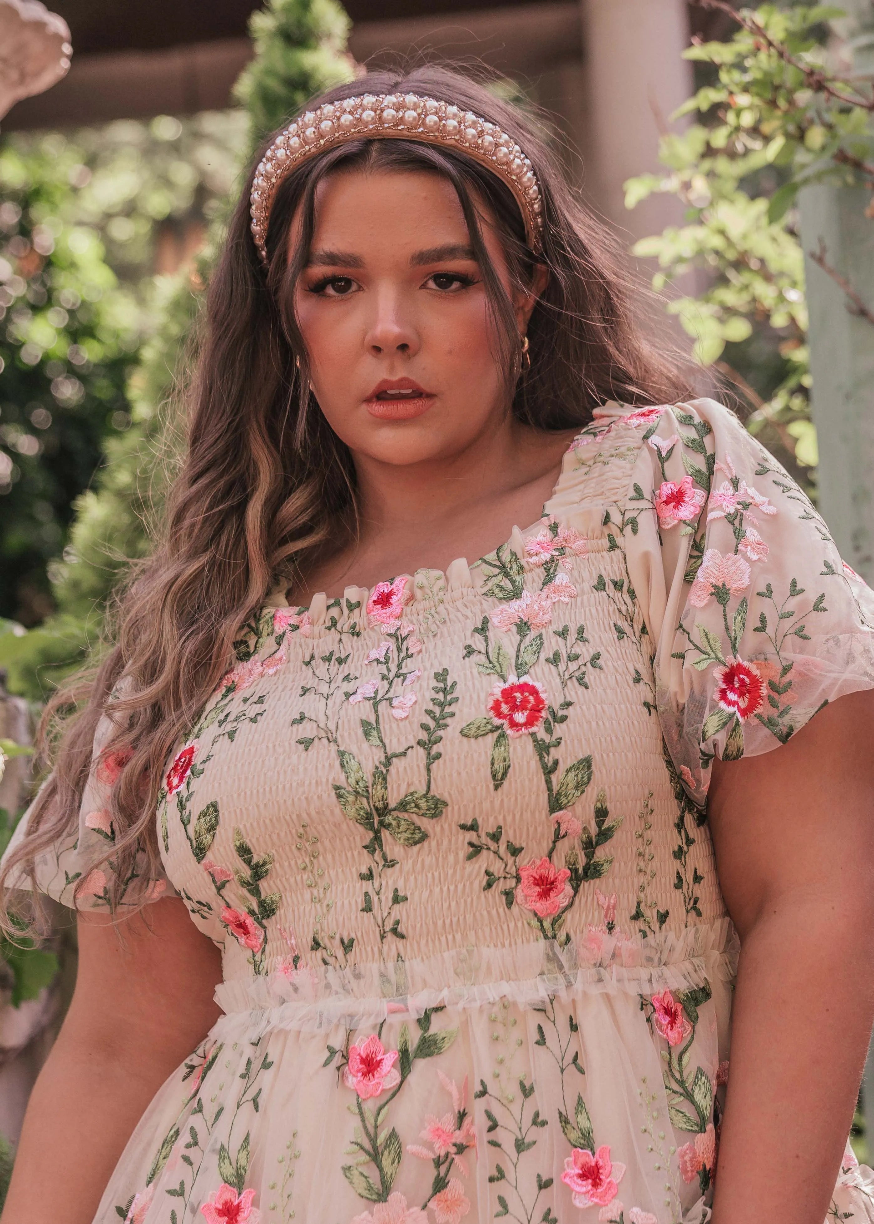 Rose Dress Midi - Cream (online only)