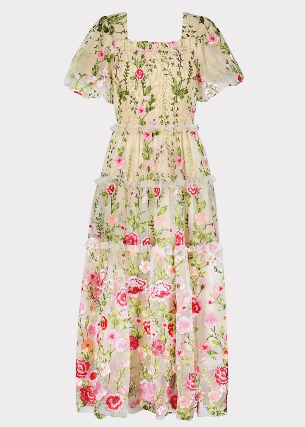 Rose Dress Midi - Cream (online only)