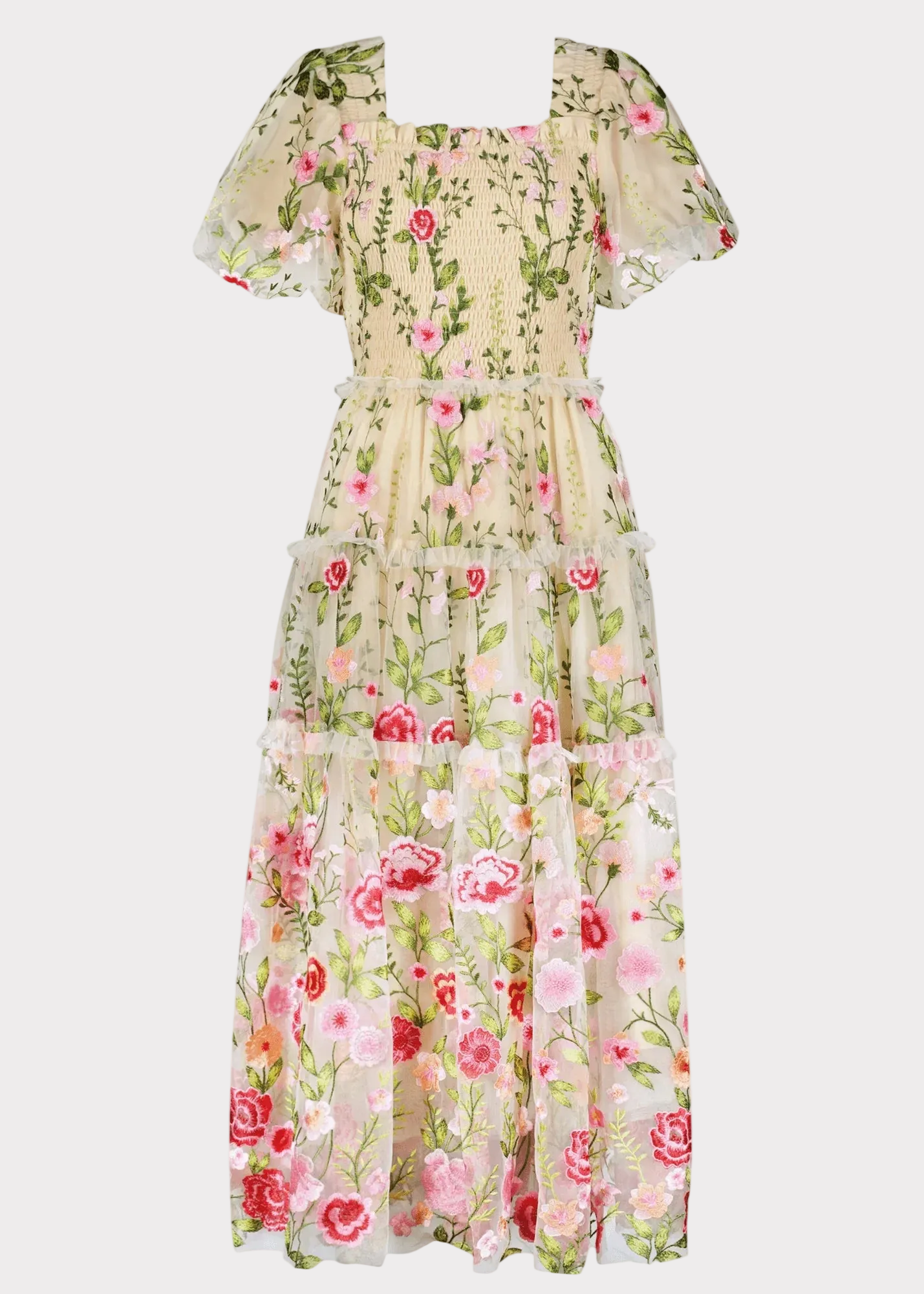 Rose Dress Midi - Cream (online only)